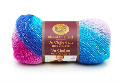 Lion Brand Shawl in a Ball Choice Mystic Mirage Restful Rainbow Pastel Pixie