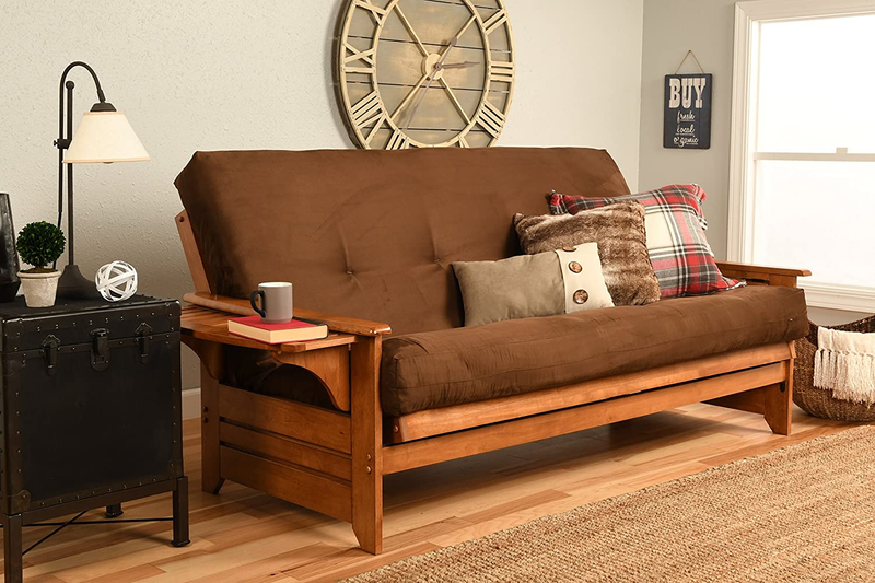 Phoenix Sofas, Full, Barbados Finish with Suede Chocolate Mattress