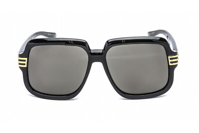 Pre-owned Gucci Gg0979s-001-59 Sunglasses Size 59mm 140mm 15mm Black Men In Gray