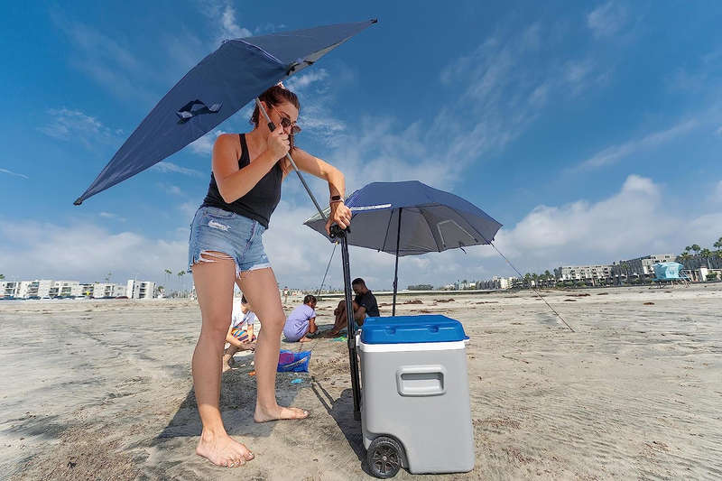 Adjustable Chair Umbrella Universal Clamp SPF 50+ Beach Sport Events Games Camp