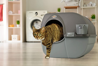 Cat Litter Box Self Cleaning Automatic Roll N Clean Removable Tray