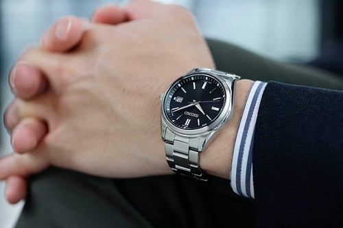 Pre-owned Seiko Selection Sbtm323 Radio Solar Atomic Black Dial Watch Men Japan