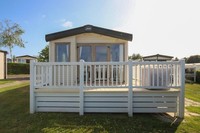 ABI Haywood 2015 static caravan with deck sited at Allhallows, Kent. 3 bedrooms
