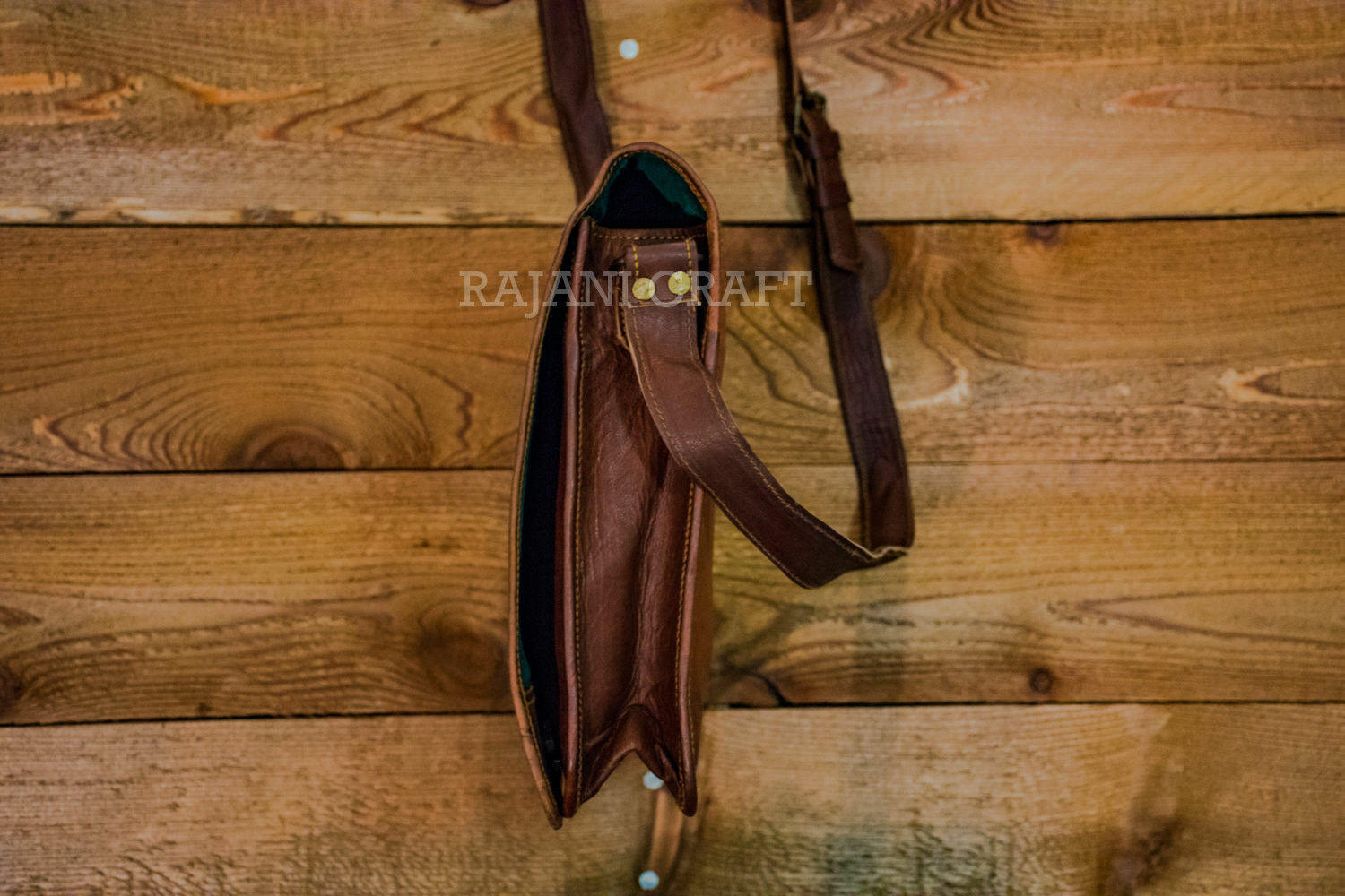 Men's Genuine Leather Satchel School 15" Laptop Shoulder Messenger Bag