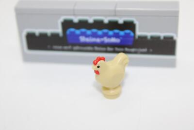 Lego (c) 1x Huhn Vogel - tan - 95342pb01 - Tier - Chicken -
