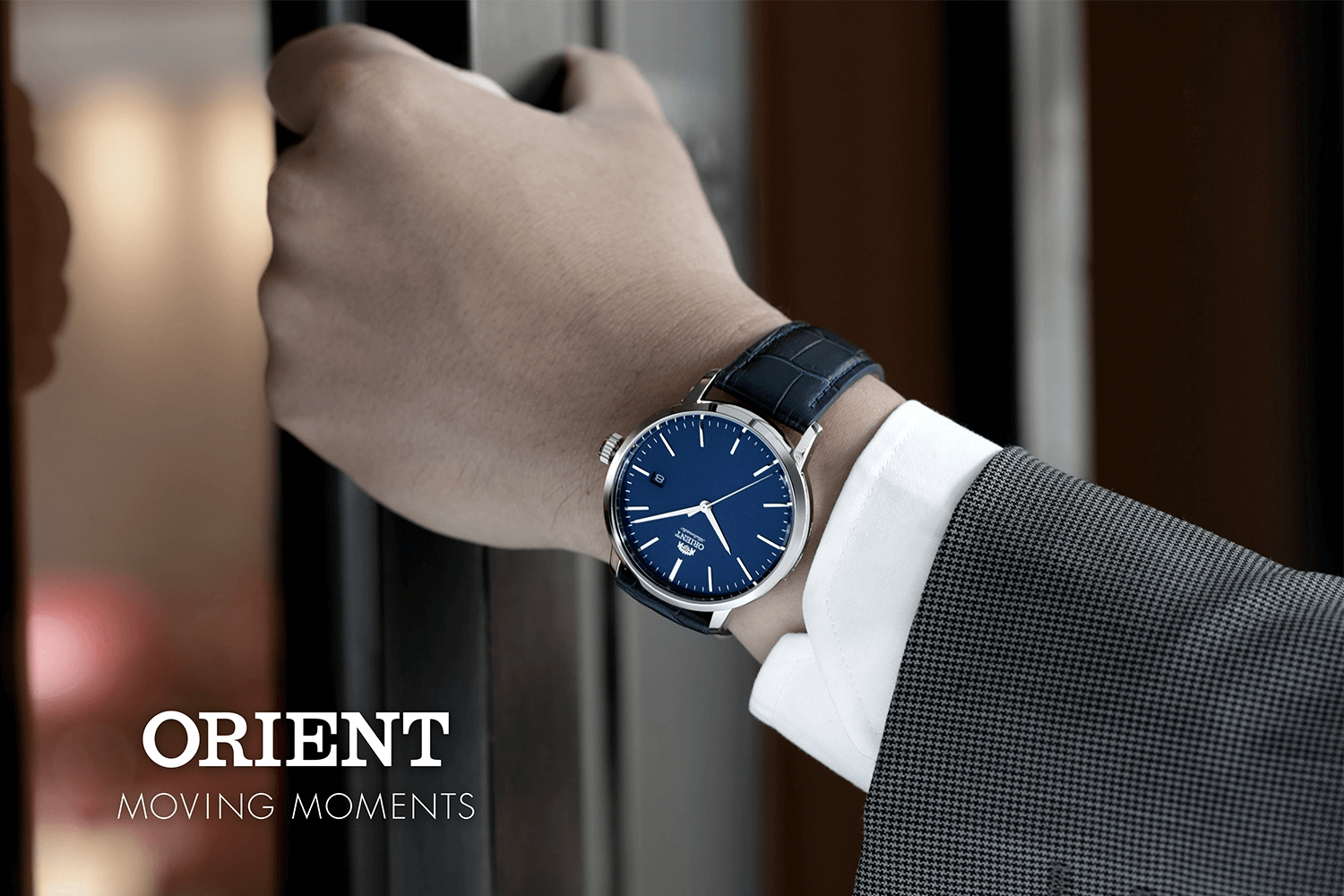 Pre-owned Orient Maestro Automatic Watch Blue Dial Basic Date Ac0e04l Made In Japan