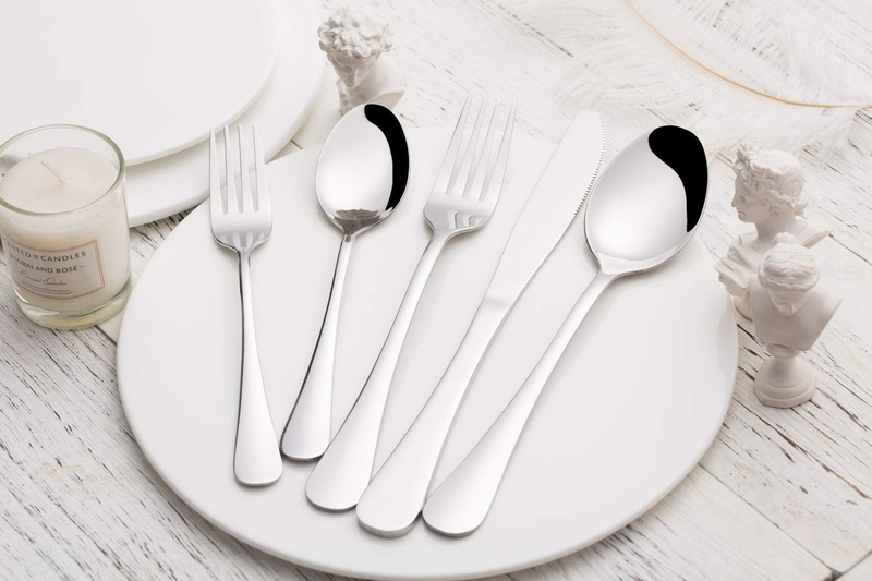 Salad Forks Set of 8 Stainless Steel Silverware Flatware Appetizer Dessert 6.8