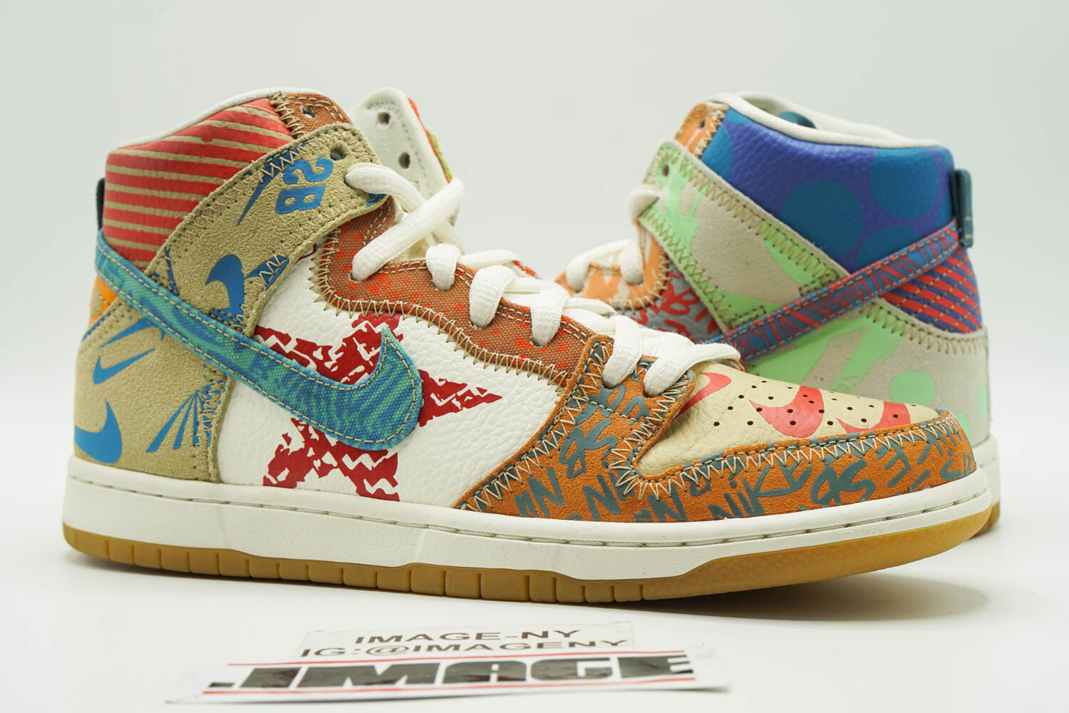 NIKE DUNK SB HIGH USED SZ 8.5 WHAT THE DUNK THOMAS CAMPBELL
