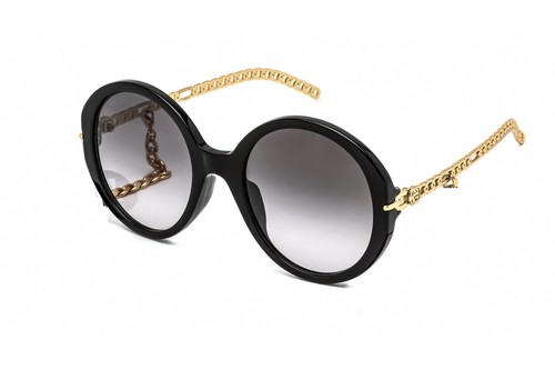 Pre-owned Gucci Gg0726s-001-56 Sunglasses Size 56mm 135mm 23mm Black Women In Gray