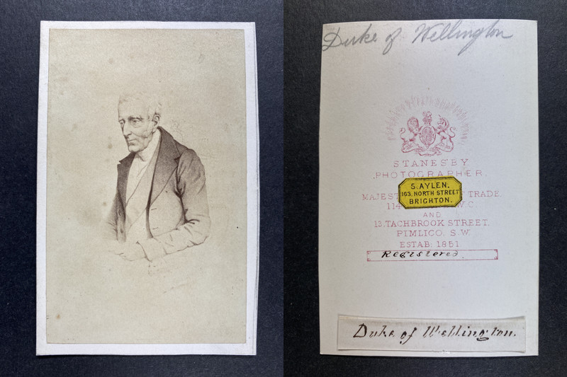 Aylen, Brighton, Duke Of Wellington Vintage Cdv Albumen Print. Cdv, Ti