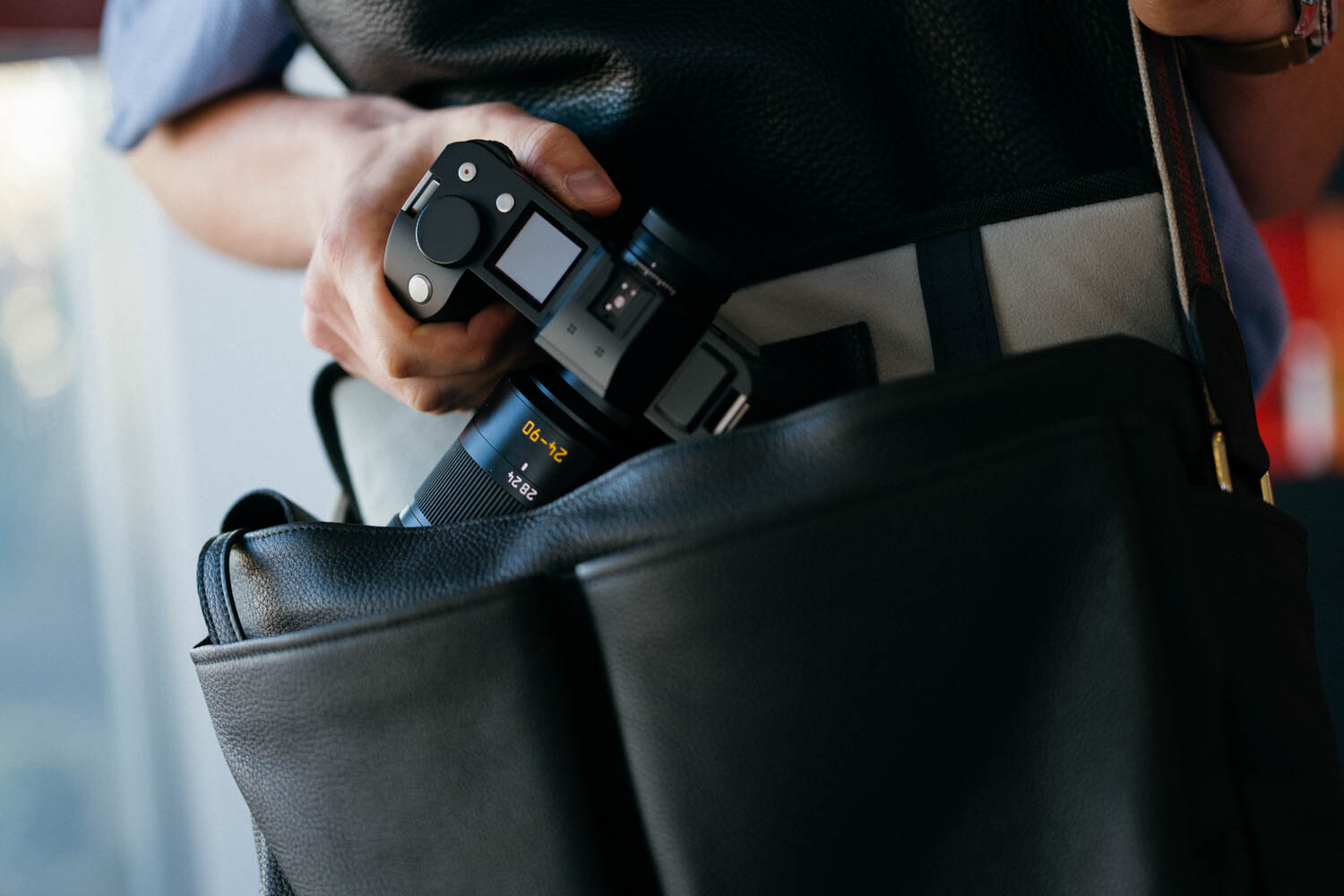 Camera Bag Handmade Pure italian Leather  