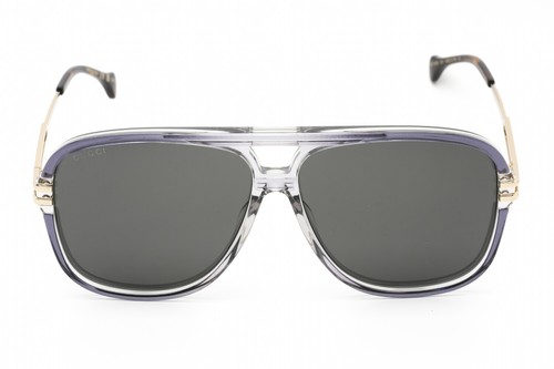 Pre-owned Gucci Gg1105s-001-63 Sunglasses Size 63mm 145mm 12mm Grey Men In Grey Green