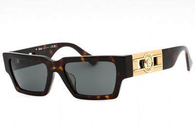 Pre-owned Versace 0ve4459f-108/87 Dark Havana Sunglasses