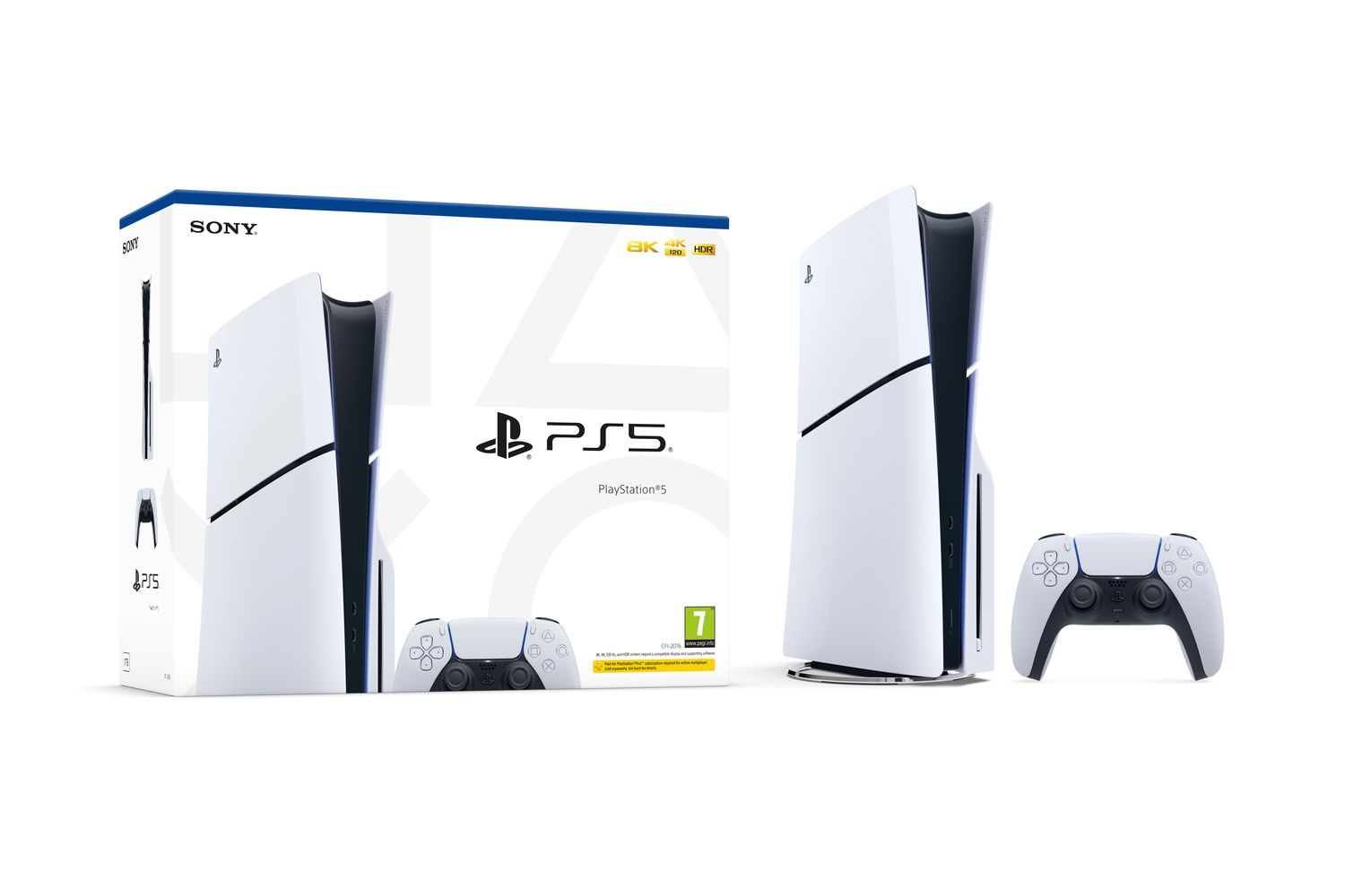 Sony PlayStation 5 Slim - Gaming Console, 1.02TB, Wi-Fi, Black, White GDDR6 Sony PlayStation 5 Slim - Gaming Console, 1.02TB, Wi-Fi, Black, White GDDR6
