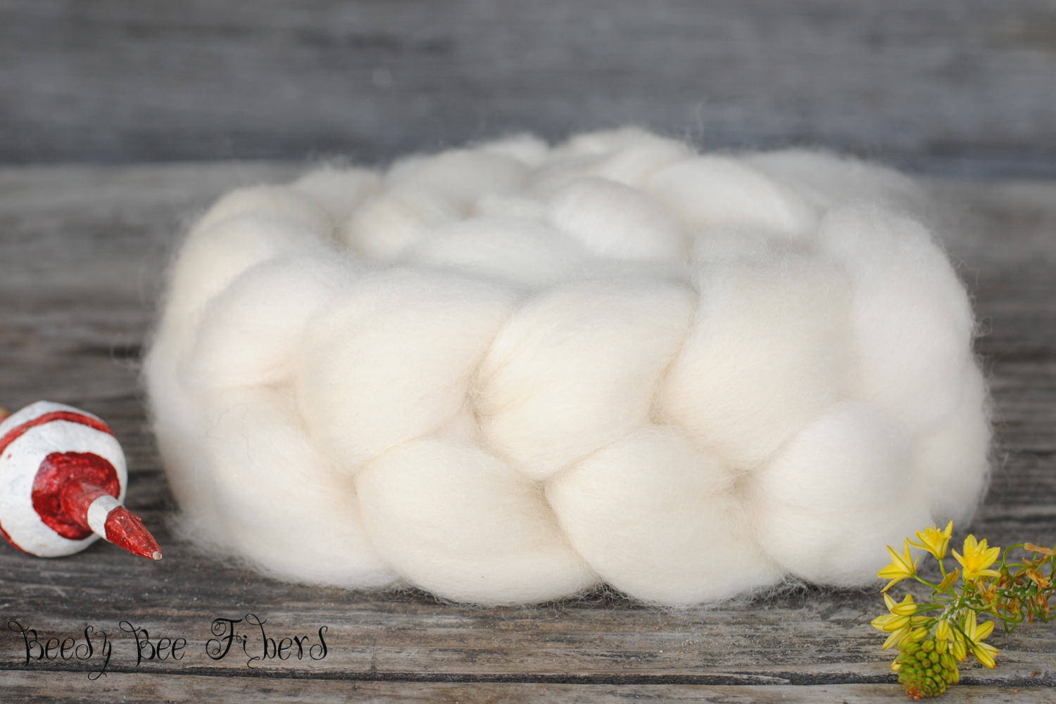 BFL Undyed Wool Roving Natural Ecru White Combed Top Natural Spinning Felting 4 