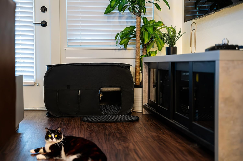 Cat Litter Box Enclosure, Discreet and Hidden Litter Box, Kitty Litter Trap Desi