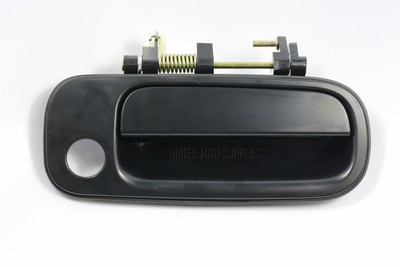 Front RH Passenger Exterior Door Handle Smooth Black for 92-96 Toyota Camry