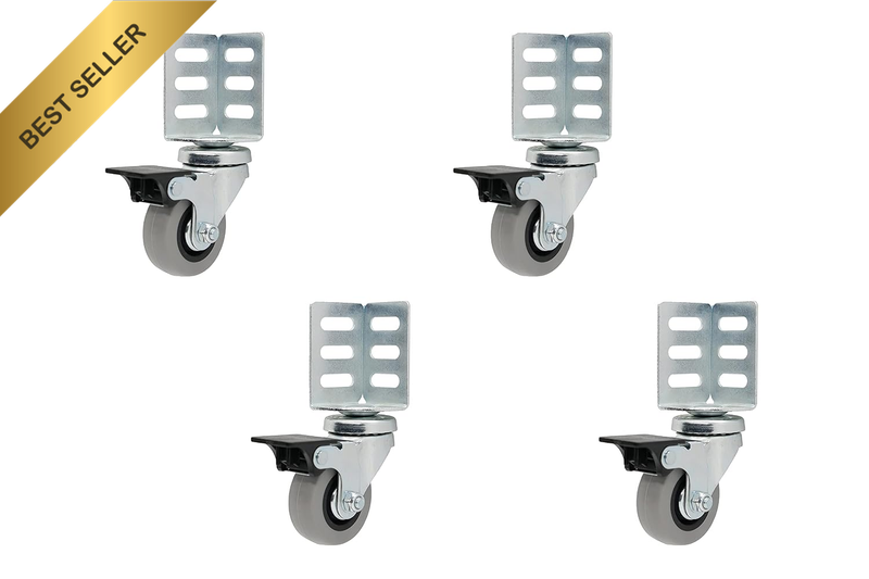 Hardware 8126E Swivel Corner Swivelcorner Caster, Gray