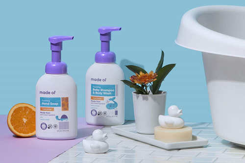 MADE OF Foaming Organic Baby Wash and Shampoo - for Sensitive Skin and Baby Wash