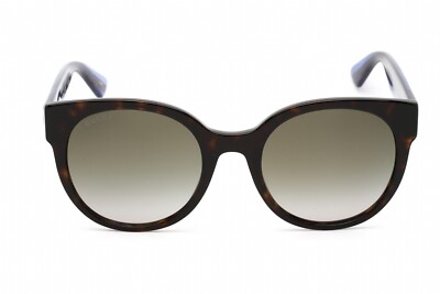 Pre-owned Gucci Gg0035sn 004 Sunglasses Havana Blue Frame Brown Gradient Lenses 54mm