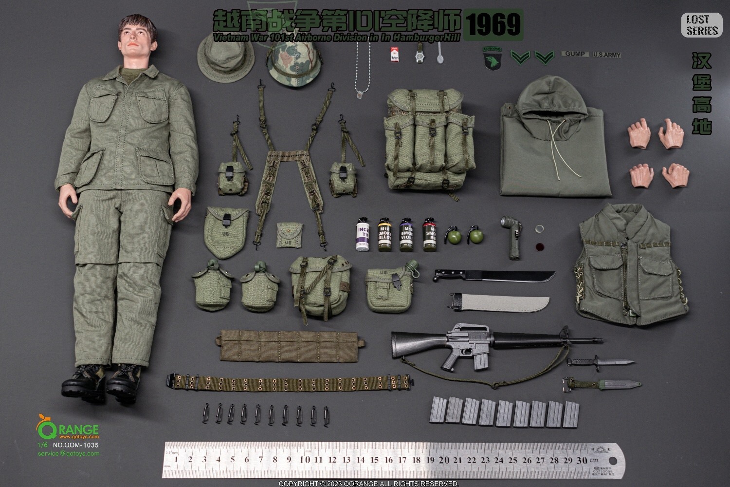 その他 QORANGE QOTOYS 1/6 Vietnam War 101st QORANGE QOTOYS QOM-1035 1/6 Vietnam War 101st Airborne