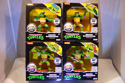 4pc TEENAGE MUTANT NINJA TURTLES SKATEBOARD SEWER SHREDDERS ACTION FIGURES NEW