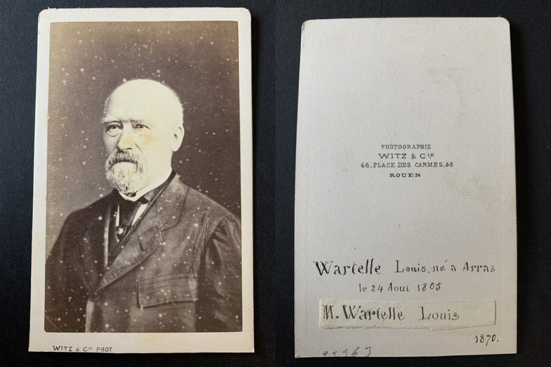 Witz, Rouen, Louis Wartelle Vintage Albumen Print Cdv.