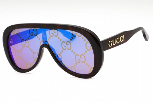 Pre-owned Gucci Gg1370s-002-99 Sunglasses Size 99mm 140mm 01mm Havana Men In Blue