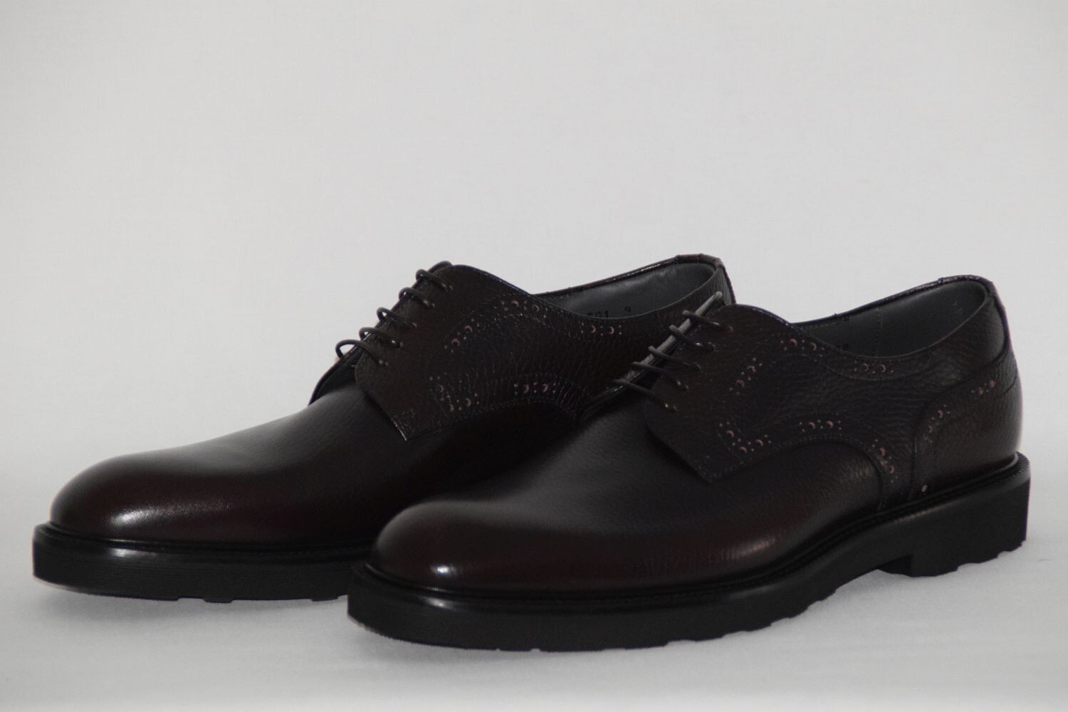 Pre-owned Hugo Boss Derbys, Mod. Himper, Size 43 / Us 10, Made In Italy, Dark Red