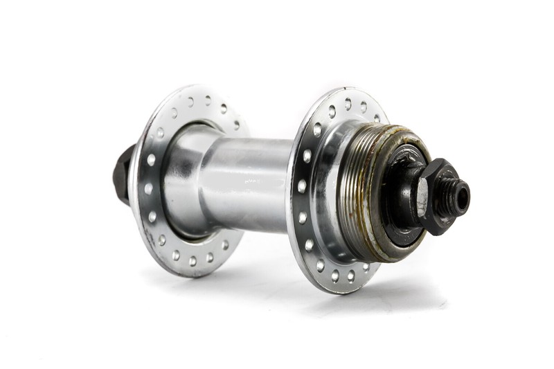 Fahrrad Vorderrad Nabe 36 Loch Stahl Chrom Disc Gewinde FÃ¼R Scheibenbremse 100mm