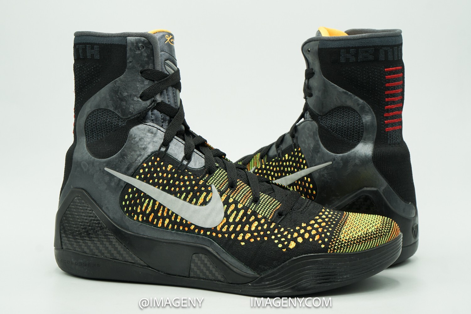 KOBE CITY HC【廃盤 美品】IMMORTALITY XXL NIKE KOBE IX HIGH USED SIZE 8.5 INSPIRATION BLACK METALLIC