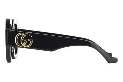 Pre-owned Gucci Gg1547s-001 Black Sunglasses In Gray