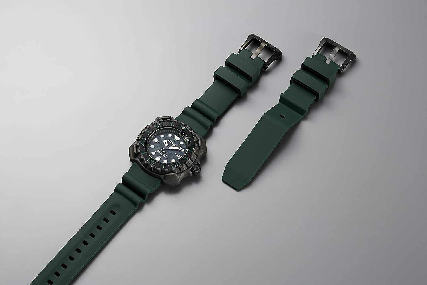 Pre-owned Citizen Watch Promaster Marine Series Diver 200m Bn0228-06w Men's Green