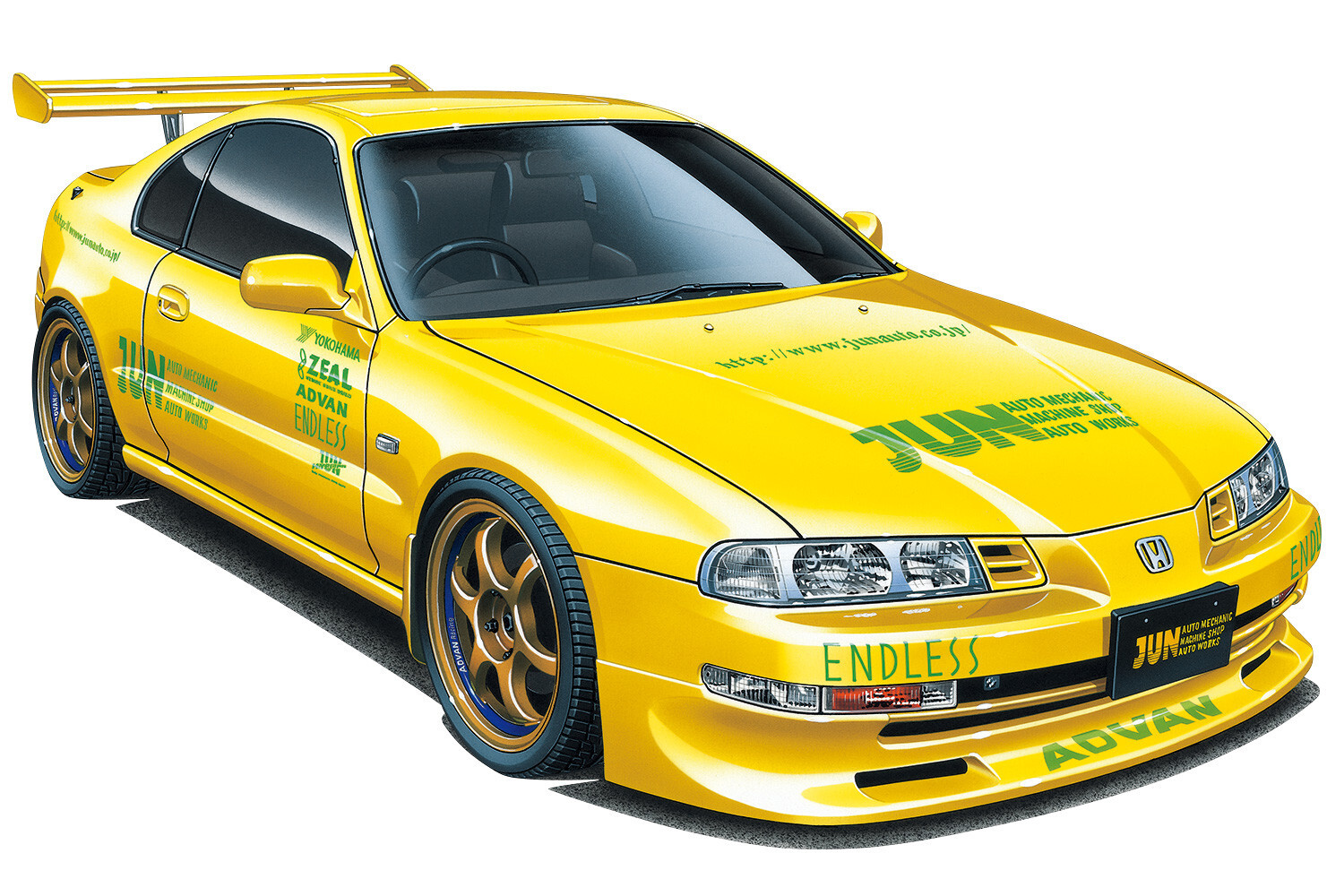 Aoshima 1/24 Jun Auto Mechanich BB1 1991 HONDA Prelude