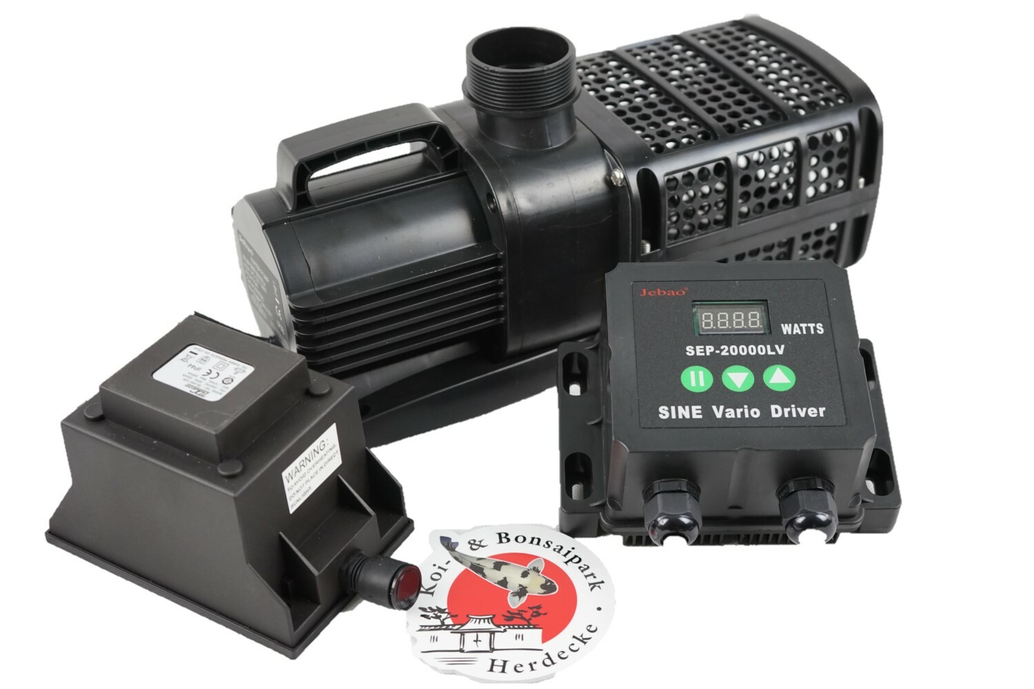 Jebao 12 Volt 20000 LV regelbare Teich und Poolpumpe