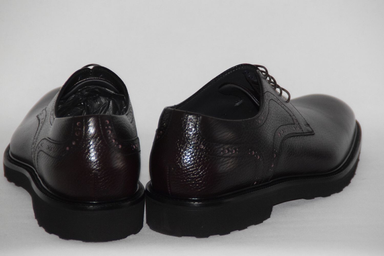 Pre-owned Hugo Boss Derbys, Mod. Himper, Size 43 / Us 10, Made In Italy, Dark Red