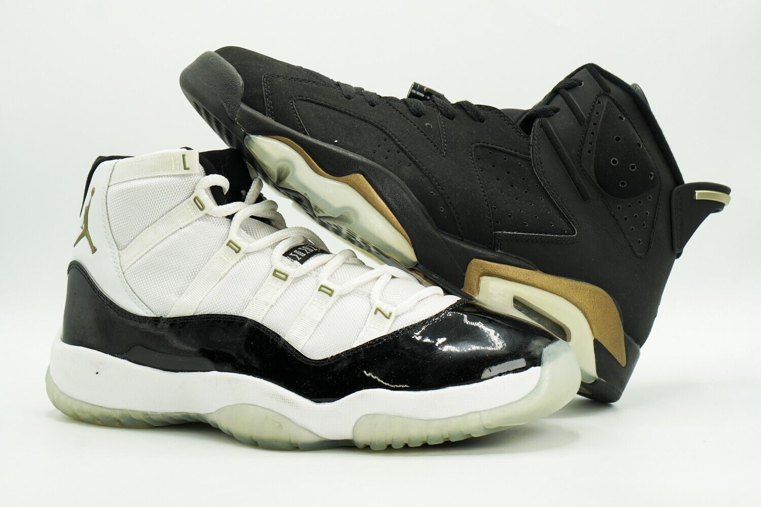 AIR JORDAN DEFINING MOMENT PACK NEW SIZE 10 WHITE BLACK GOLD AIR JORDAN DEFINING MOMENT PACK NEW SIZE 10 WHITE BLACK GOLD