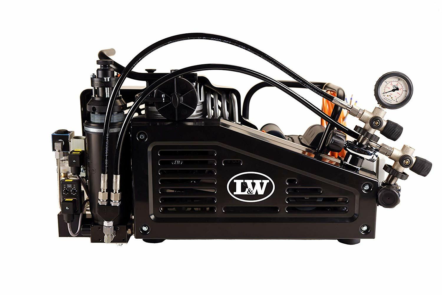 小池[中古品]AirQ100機器2台と専用オイル9本付 LW 100 E Auto Marine Breathing Air Compressor for SCUBA SCBA