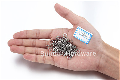 Wholesale Stainless Steel Split Key Ring Fishing Solid Keyrings Jump Chain Hook