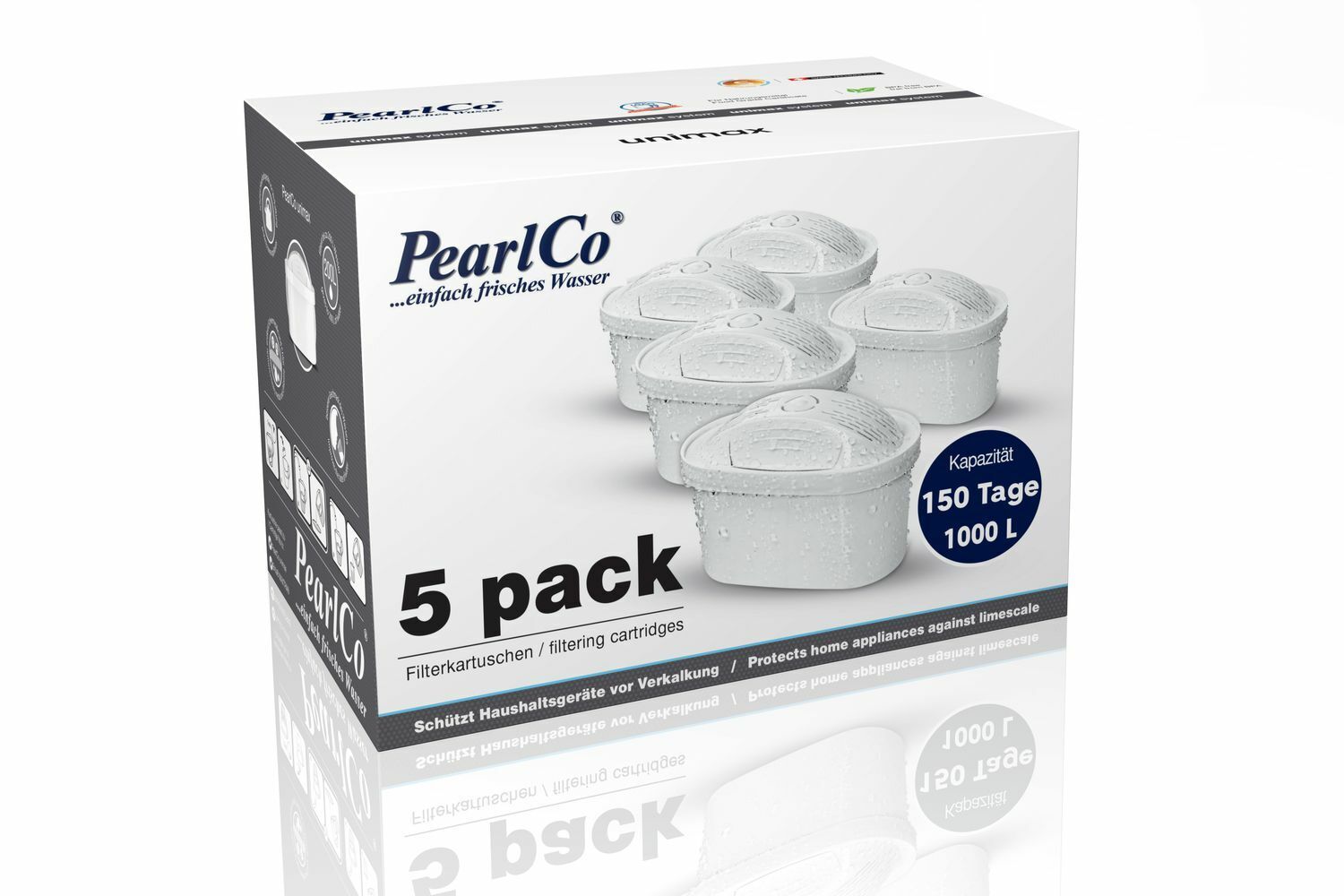 5 Filterkartuschen für Brita Maxtra Wasserfilter Kartuschen von PearlCo unimax