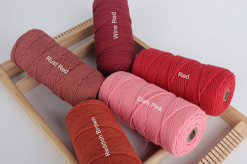 Natural Macrame Cord 3mm x 109yards, Colored Macrame Rope, Cotton Rope Macrame Y