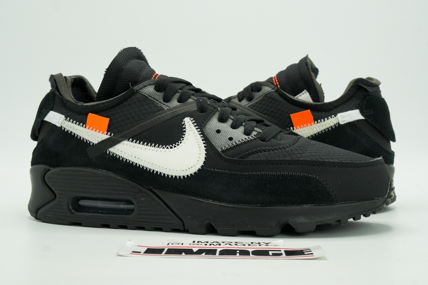 Off-White × Nike Air Max 90 Black On-Foot Look: Off-White x Nike Air Max 90 Black - Releases