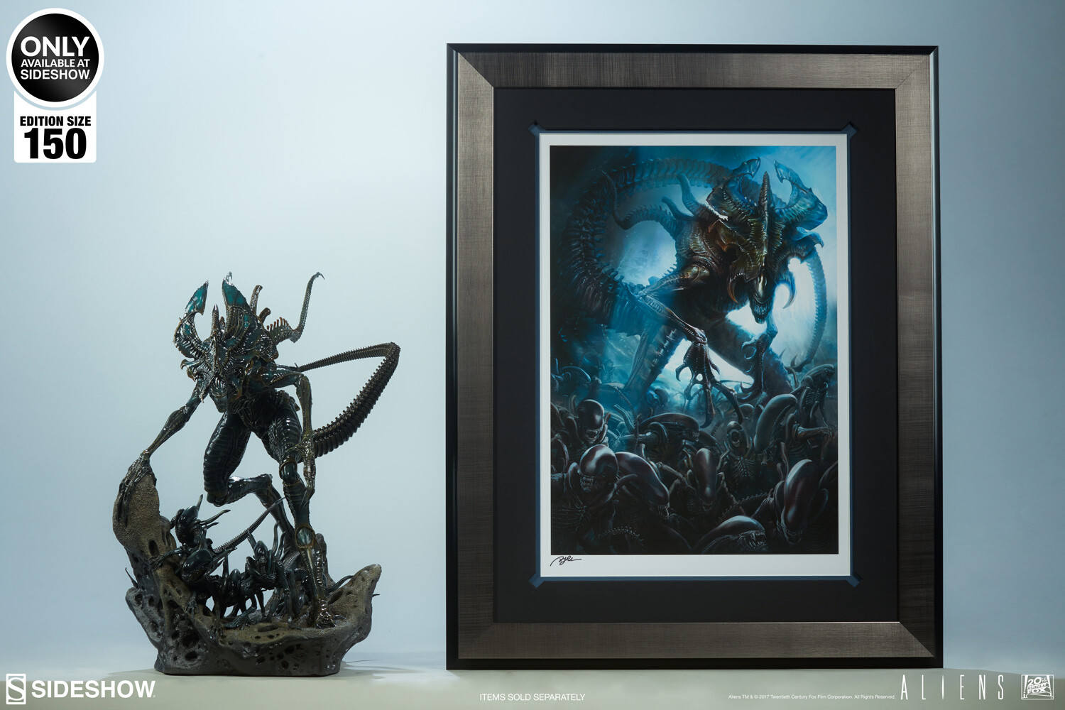 Sideshow Exclusive Alien king Art Print 71/150 FRAMED NEW