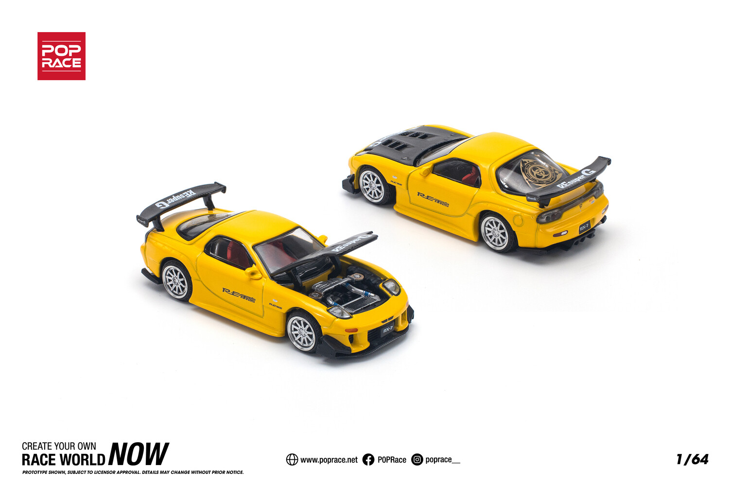 In Stock) POPRACE 1/64 MAZDA RX-7 (FD3S) RE-AMEMIYA WIDEBODY