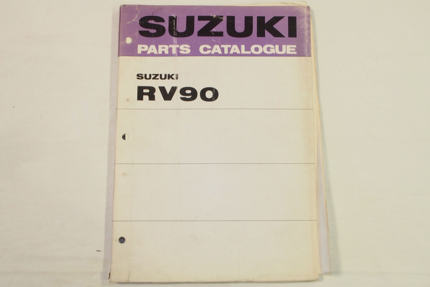 Suzuki RV90 J K L Motorcycles E1 Spare Parts List ca 74 Ersatzteilliste