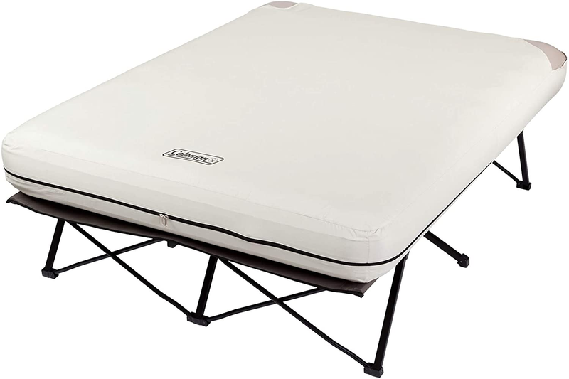 Coleman Queen Airbed Folding Cot with Side Tables and 4D Battery Pump