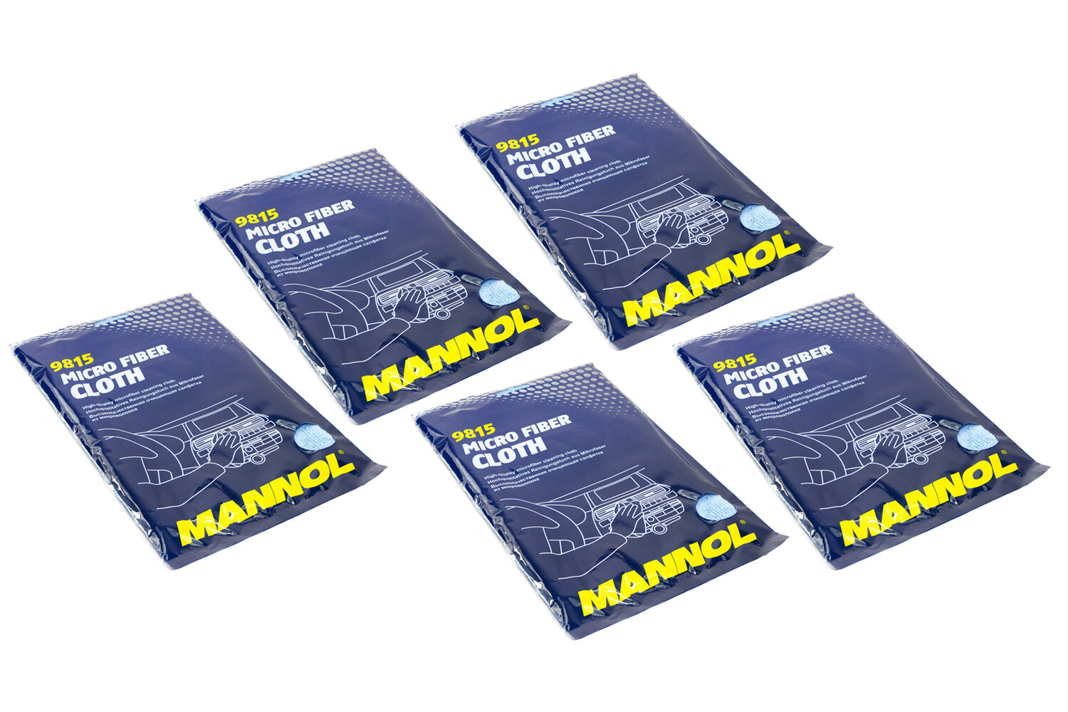 Mikrofasertuch 5 X 9815 Mannol Micro Fiber Cloth Pflegetuch Reinigungstuch Tuch
