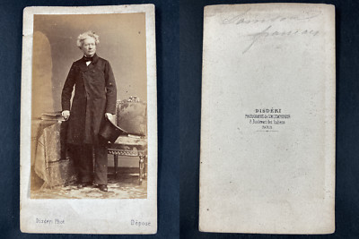 Disdéri, Paris, Joseph Samson, comédien Vintage cdv albumen print.Joseph-Isido