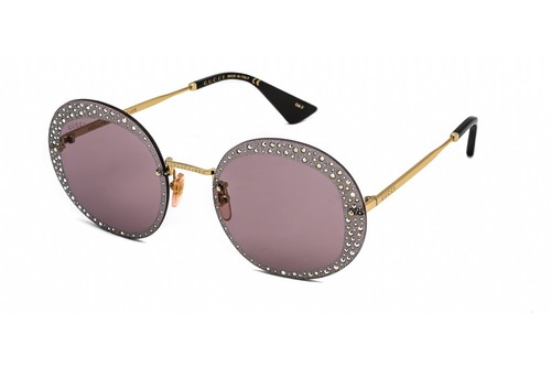 Pre-owned Gucci Gg0899s-001-61 Sunglasses Size 61mm 140mm 20mm Gold Women In Purple