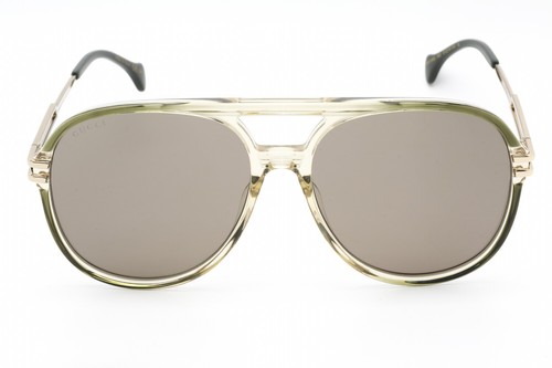 Pre-owned Gucci Gg1104s-003-61 Sunglasses Size 61mm 145mm 16mm Green Men In Brown